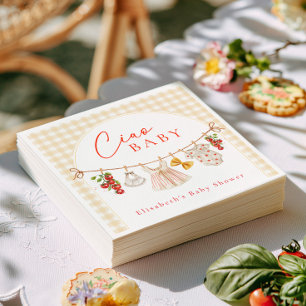 Serviette En Papier Ciao Baby Fête de Naissance Italienne