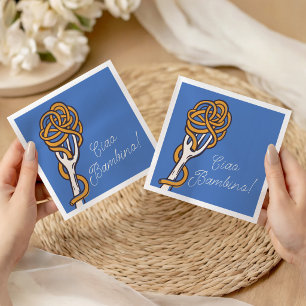 Serviette En Papier Ciao Bambino Pâtes Italiennes Baby Shower d'Été
