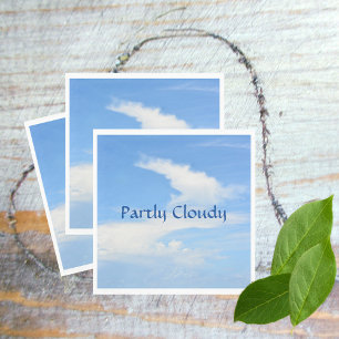 Serviette En Papier Ciel bleu et nuage blanc