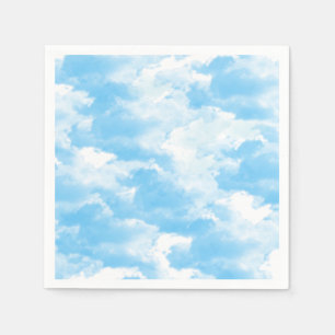 Serviette En Papier Ciel bleu nuages