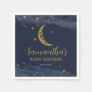Serviette En Papier Ciel nocturne sur la lune Baby shower serviettes