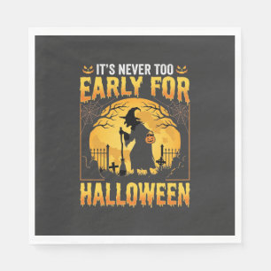 Serviette En Papier Cimetière de sorcières Halloween vintage précoce