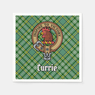 Serviette En Papier Cimier de coq Clan Currie sur Tartan