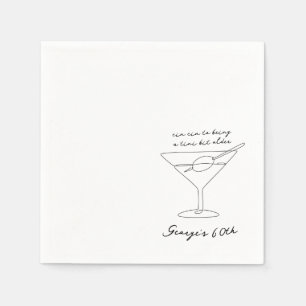 Serviette En Papier Cin Cin 50e fête d'anniversaire, 80e anniversaire