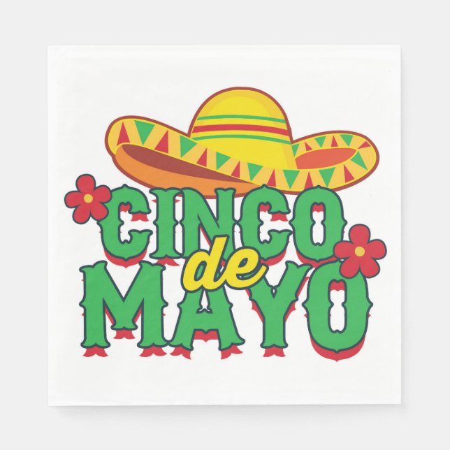 Serviette En Papier Cinco de Mayo Fiesta (Devant)