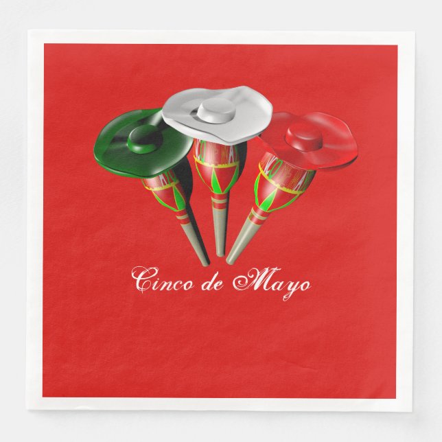 Serviette En Papier Cinco de mayo, fiesta mexicaine (Devant)