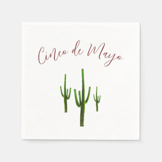 Serviette En Papier Cinco de Mayo Fiesta Party Desert Cactus