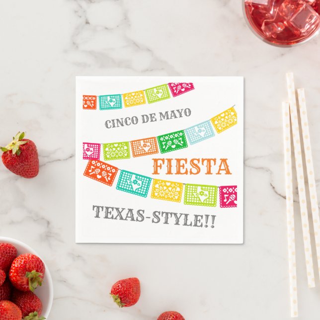 Serviette En Papier Cinco de Mayo Fiesta Texas (En situation)