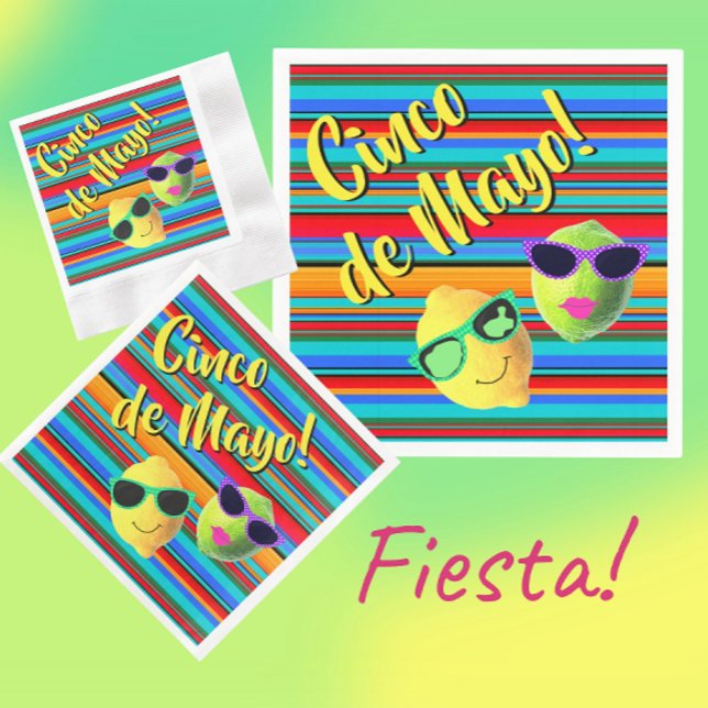 Serviette En Papier Cinco de Mayo Lemon Lime Paper Napkin (Ready to party!)