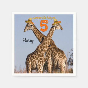 Serviette En Papier Cinco de Mayo Papier serviettes Giraffe