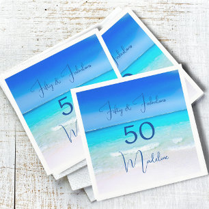 Serviette En Papier Cinquante et fabuleux 50e Anniversaire Suite de pl