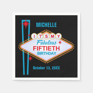 Serviette En Papier Cinquantième anniversaire de Las Vegas