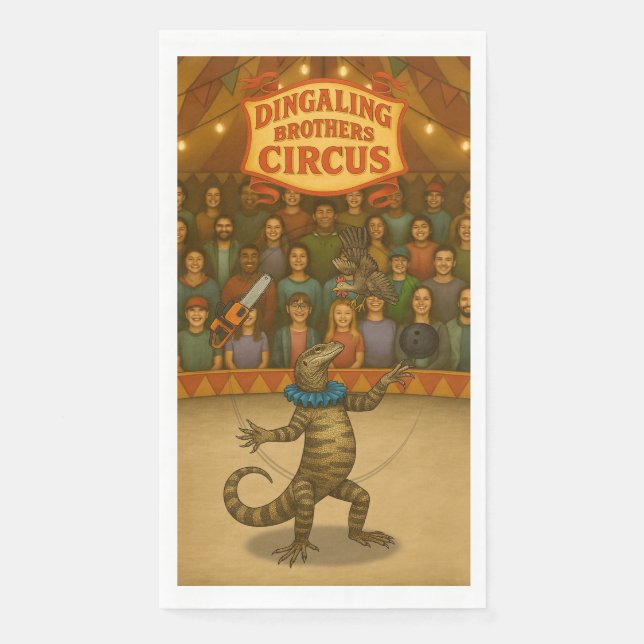 Serviette En Papier Circus goanna juggler (Devant)