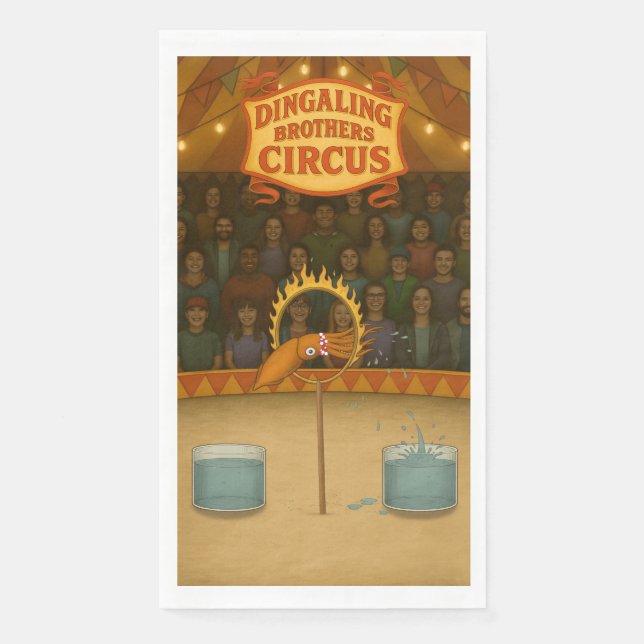 Serviette En Papier Circus squid (Devant)