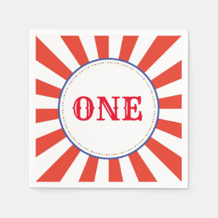 Serviette En Papier Cirque Cute Coloré 1er Anniversaire Thème de fête