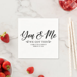 Serviette En Papier Citation d'amour mariage