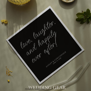 Serviette En Papier Citation d'amour Minimale Typographique Cocktail n