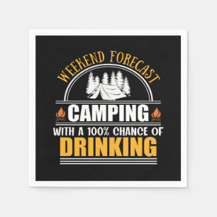 Serviette En Papier Citation de camping drôle