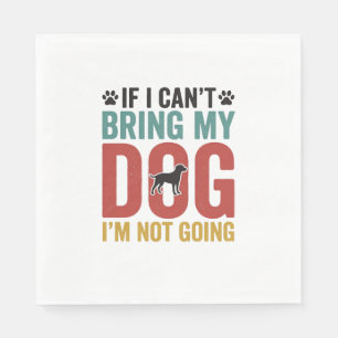 Serviette En Papier Citation de chien vecteur vintage Si je ne peux pa