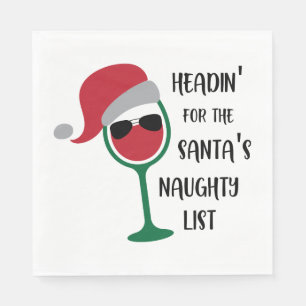 Serviette En Papier Citation de Noël - Liste des vilains