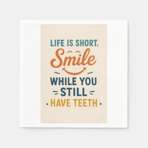 Serviette En Papier Citation de sourire drôle Napkin