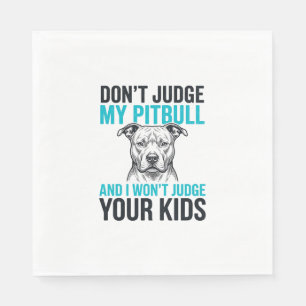 Serviette En Papier Citation drôle de Pitbull Gravure vintage Design d