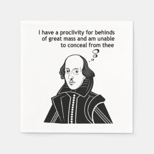 Serviette En Papier Citation drôle de Shakespeare
