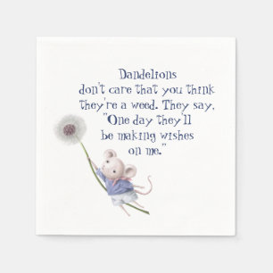 Serviette En Papier Citation Inspirante de mignonne petite souris Dand