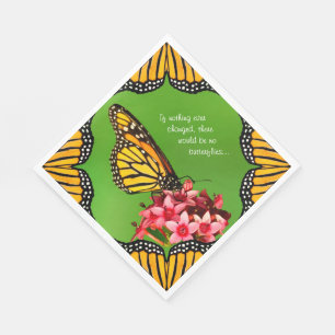 Serviette En Papier Citation : Monarch Butterfly Floral Photography