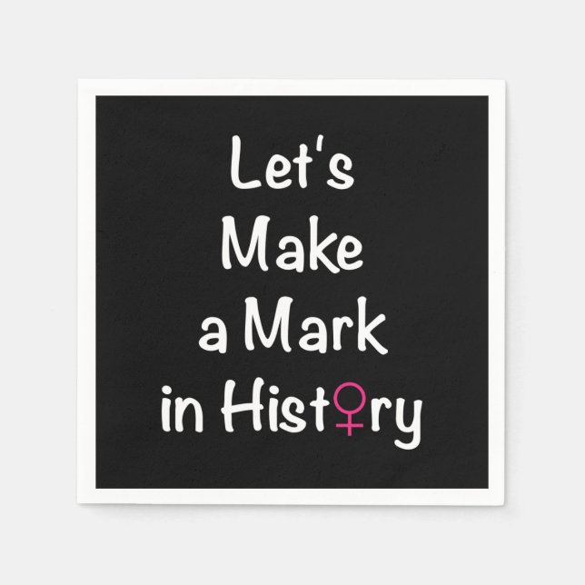 Serviette En Papier Citation sur l'autonomisation des femmes - Chef fé (Devant)