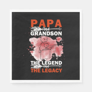 Serviette En Papier Citations de grand-père   Papa et petit-fils