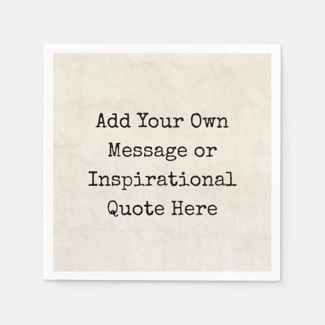 Serviette En Papier Citations Motivationnelles, Noms, Paroles Faites V (Devant)