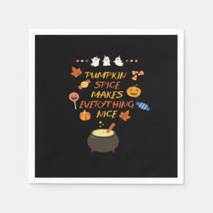 Serviette En Papier Citations vintages de Citrouille Halloween Classiq