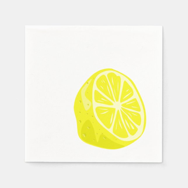 Serviette En Papier Citron demi-cocktail Napkins (Devant)