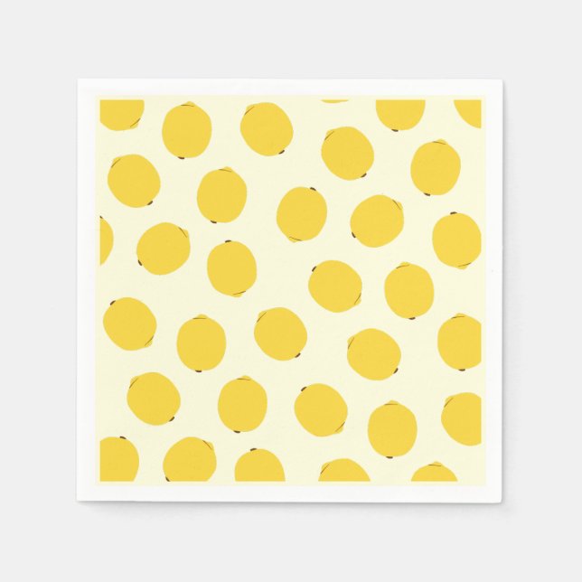 Serviette En Papier Citron jaune (Devant)