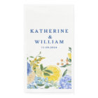 Citron méditerranéen mariage bleu et jaune fleuri