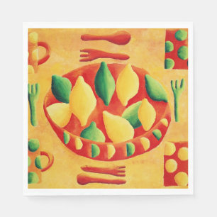 Serviette En Papier Citrons et Limes