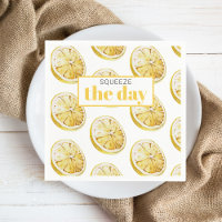 Citrons Jaunes Modernes Motif & Squeeze La Journée