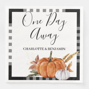 Serviette En Papier Citrouille Aquarelle Un Jour Loin Automne Répétiti