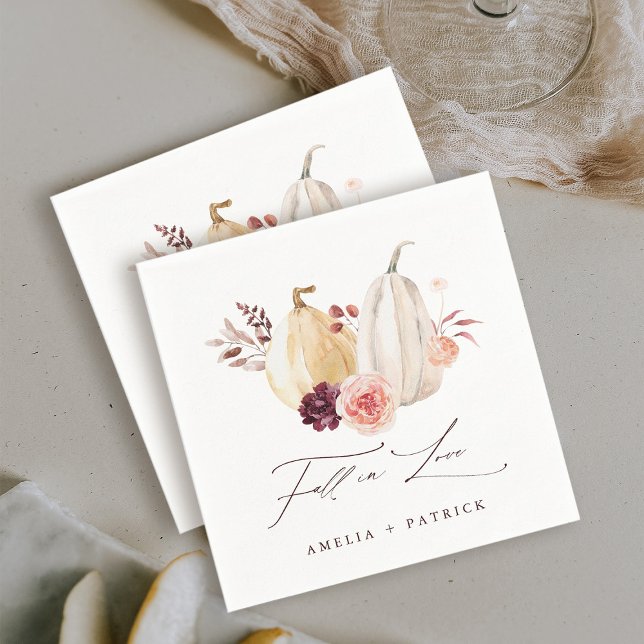 Serviette En Papier Citrouille Automne  Automne Mariage (Créateur téléchargé)
