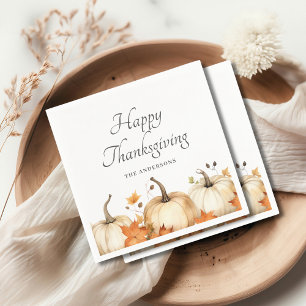 Serviette En Papier Citrouille Automne Thanksgiving