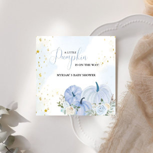 Serviette En Papier Citrouille bleu automne Floral Boy Baby shower