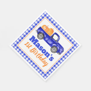 Serviette En Papier Citrouille citrouille - Bleu Truck