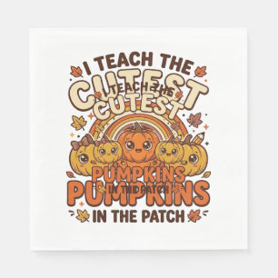 Serviette En Papier Citrouille de professeur mignon Dessin vectoriel d
