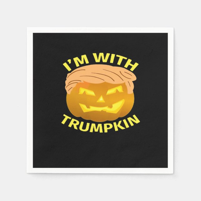 Serviette En Papier Citrouille de Trumpkin Halloween (Devant)