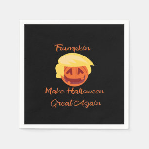 Serviette En Papier Citrouille de Trumpkin Halloween Design - Éffrayan