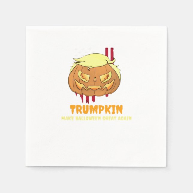 Serviette En Papier Citrouille d'Halloween, Halloween-Trumpkin (Devant)