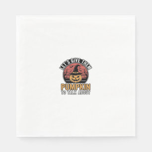 Serviette En Papier Citrouille drôle Halloween Vintage Design de T-shi