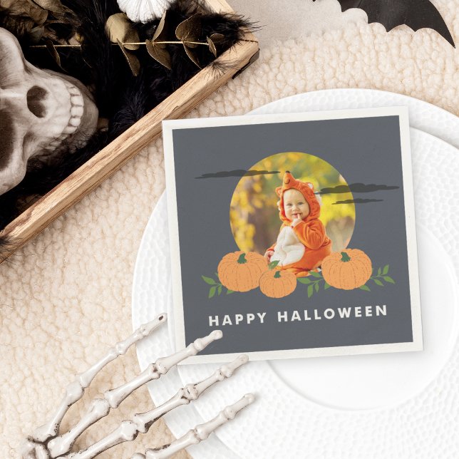 Serviette En Papier Citrouille Patch photo Halloween (Créateur téléchargé)