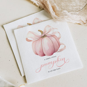 Serviette En Papier Citrouille rose Baby shower Coquette Bow